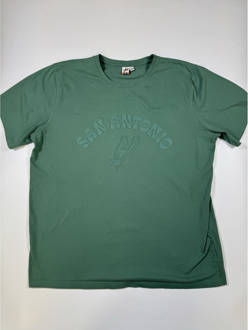 San Antonio Spurs T Shirt Mens XL Teal Tonal Logo NBA Basketball Cotton Tee